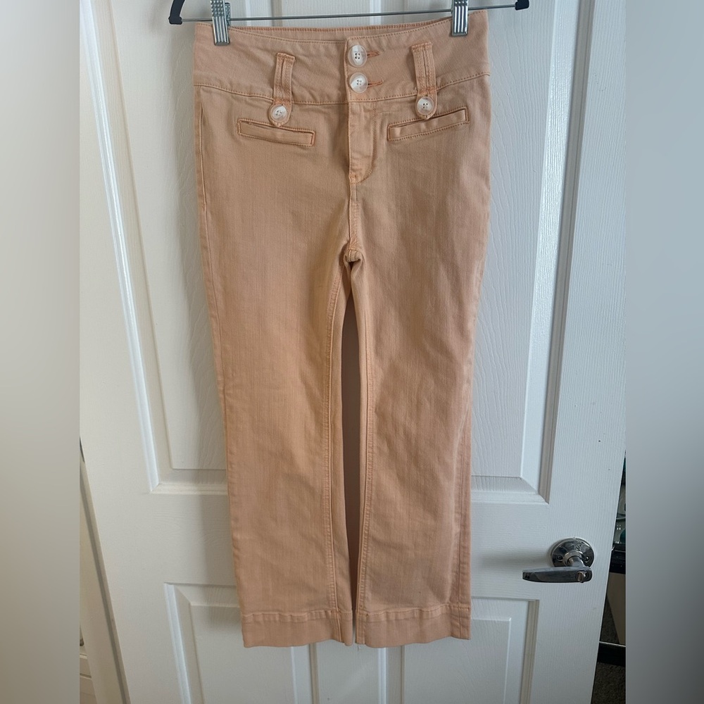 Anthropologie Pilcro and the letterpress stretchy jean capri.